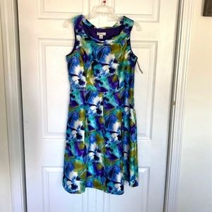 NWT Kim Rogers Star Violet Print dress size 10